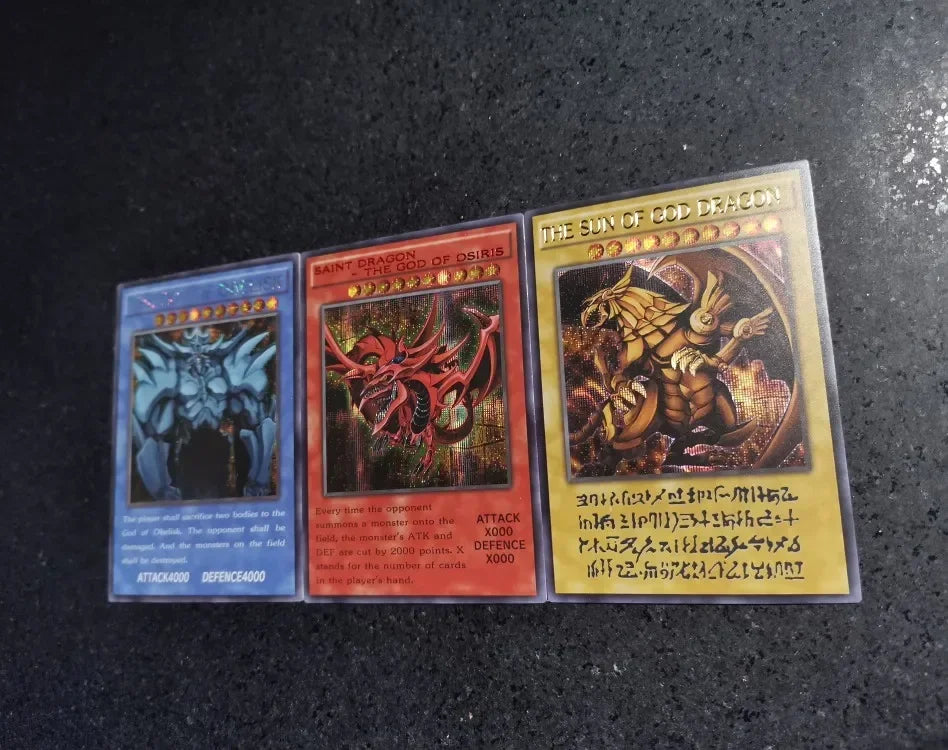Anime ACG Card Yu-Gi-Oh Egyptian God Collectible Card Toys For Boys Game Battle Card Christmas Birthday Present