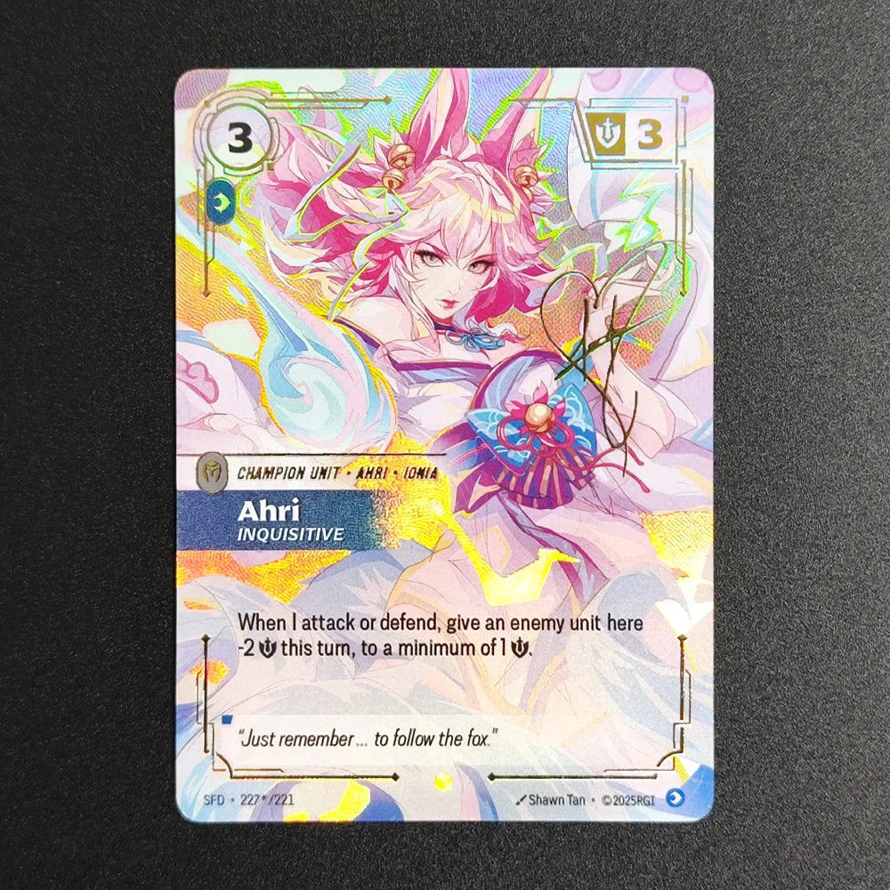Proxy Riftbound League of Legends Spiritforged SFD Vayne Ahri Irelia Bard Teemo Yone Yasuo (Signature) Collection Game Card
