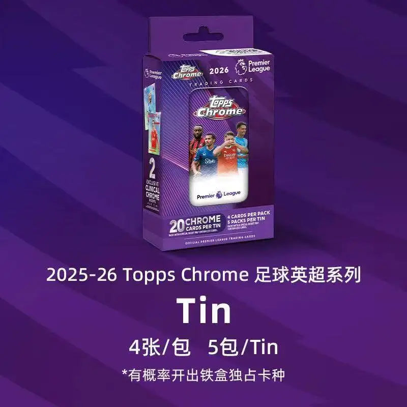 Topps Football Star Cards Chrome  Premier League Soccer Trading Cards Value Blaster Tin  Box Sports For Football Collectors