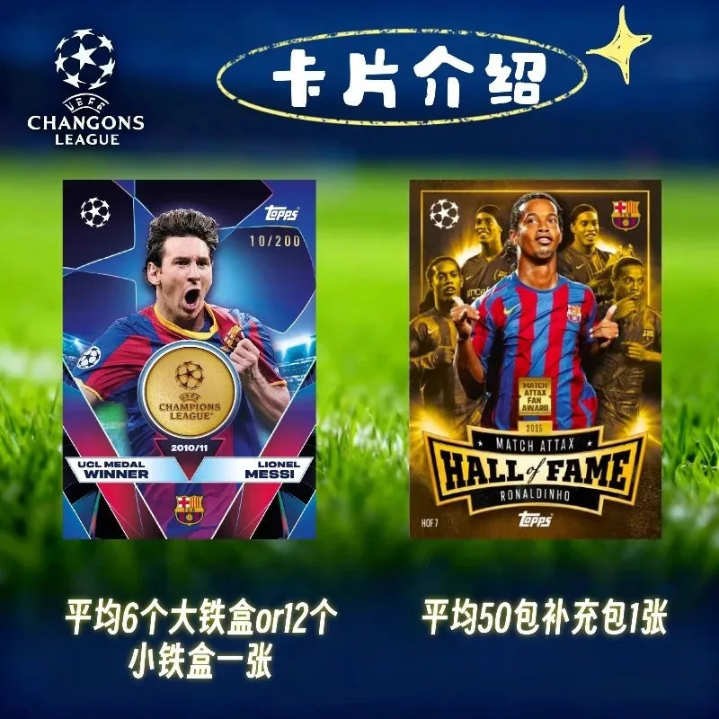 2026 New Season Topps UCC Match Attax 2025-26 Top Champions League match ttag big iron boxSeries Football Star Card Fan Toy Gift