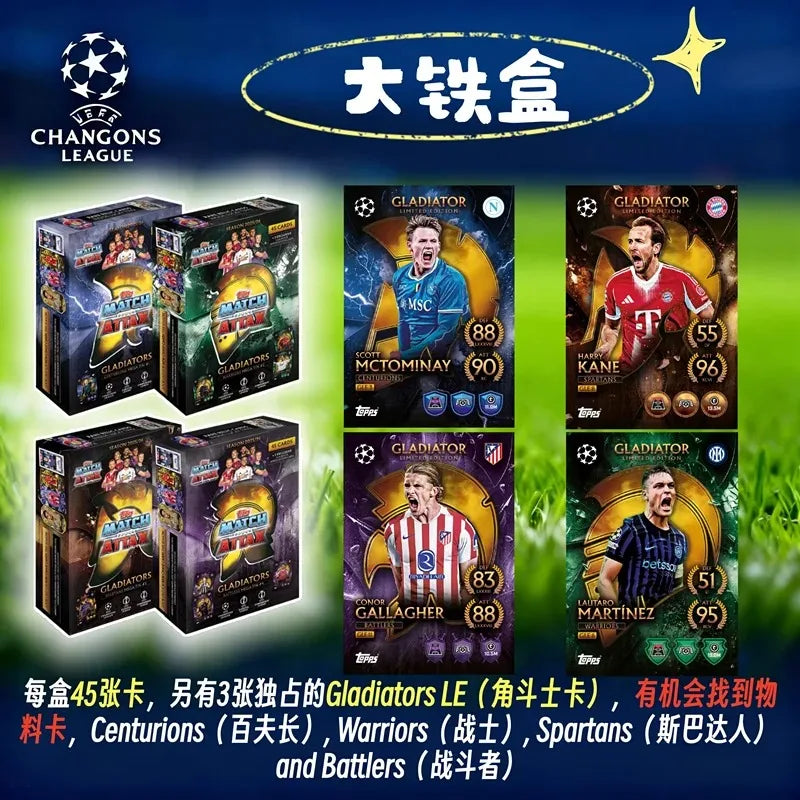 2026 New Season Topps UCC Match Attax 2025-26 Top Champions League match ttag big iron boxSeries Football Star Card Fan Toy Gift