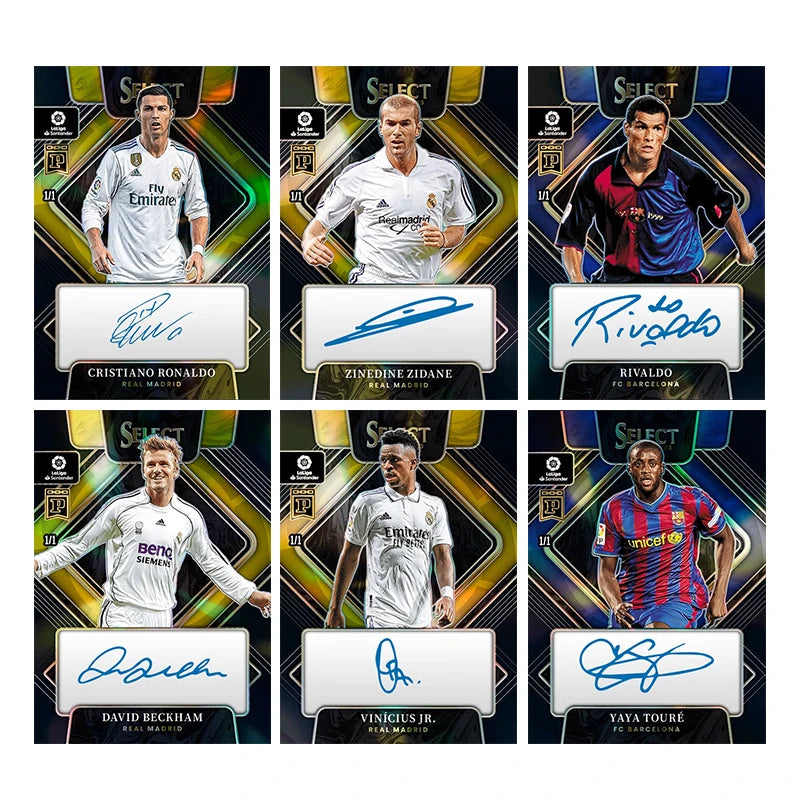 Panini Football Series Diy Homemade Cristiano Ronaldo David Beckham Rivaldo Signature Flash Collection Card Toys Gift