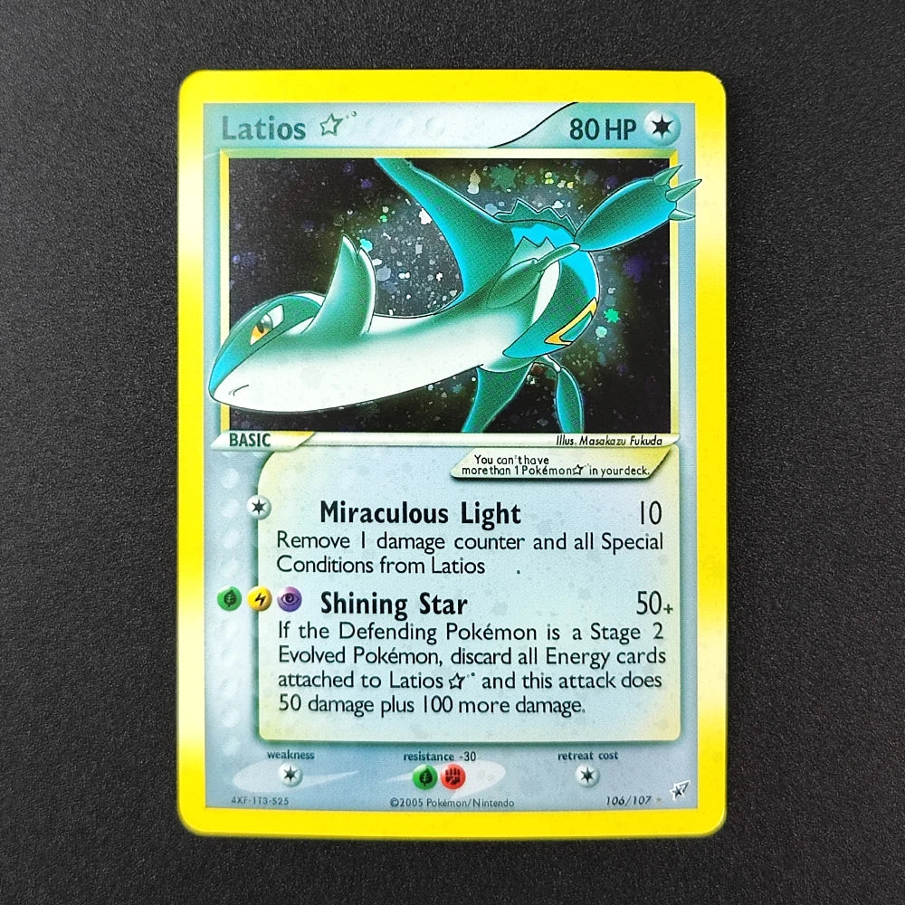 Diy Pokemon Card Gold Star Pikachu 104/110 Mewtwo 103/110 Rayquaza 107/107 Torchic Latias Ex Holon Tcg Collection Game Card