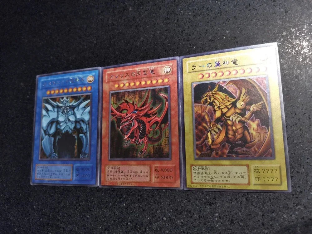 Anime ACG Card Yu-Gi-Oh Egyptian God Collectible Card Toys For Boys Game Battle Card Christmas Birthday Present