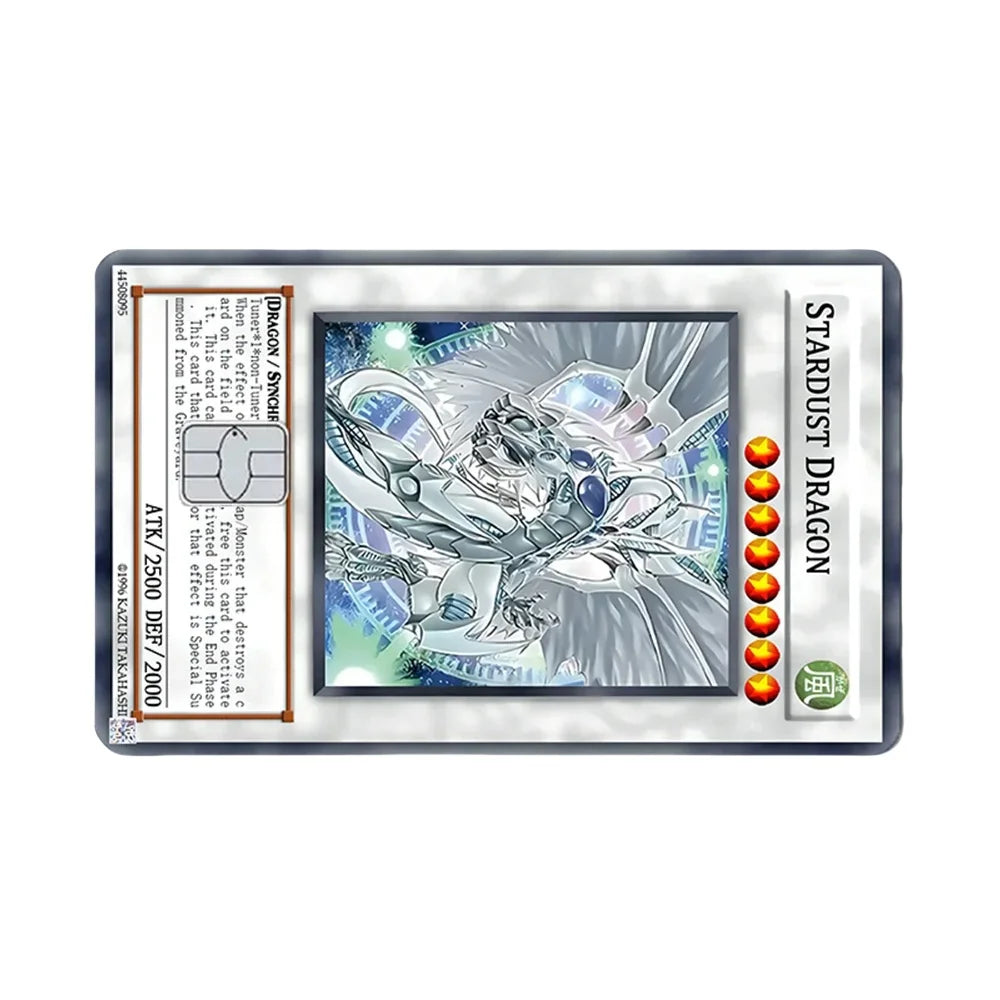 Yu-Gi-Oh! Trading Card Game Style Credit Card Sticker Skin PVC Waterproof Card Cover for Teens Men Bank Card Decor Decal