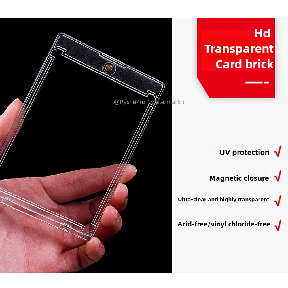10pcs Card Case Holder 35pt Magnetic Card Holder for Trading Cards Hard Plastic Card Sleeves for MTG TCG Baseball Sports Cards