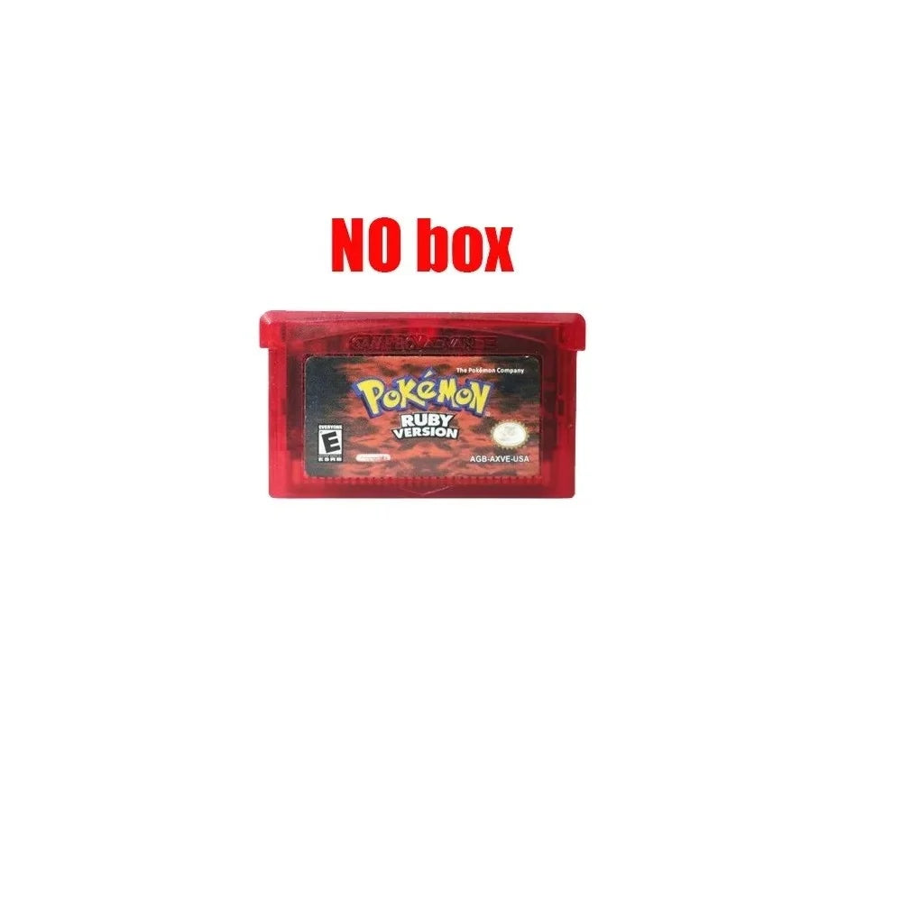 2025 New Pok é mon Series Jade Red Leafgreen Ruby Sapphire 5th Edition GBA Game Box, 32-bit Video Game Cartridge, No Manual