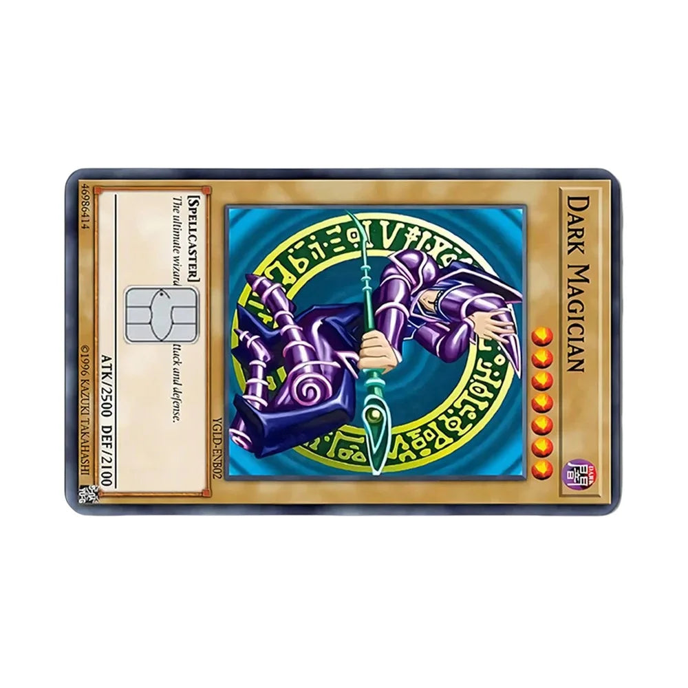 Yu-Gi-Oh! Trading Card Game Style Credit Card Sticker Skin PVC Waterproof Card Cover for Teens Men Bank Card Decor Decal