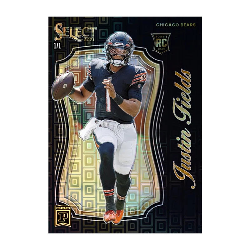 NFL PANINI Select Football Series Ja'marr Chase Justin Fields Mac Jones Homemade Diy Collection Card Toys Gift