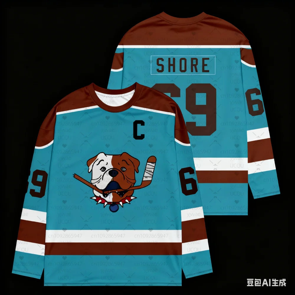 2025 winter Men Shoresy Shore 69 Sudbury Bulldogs Hockey Jersey O-Neck T-Shirts Unisex Fashion Men Casual Hiphop Streetwear Tee